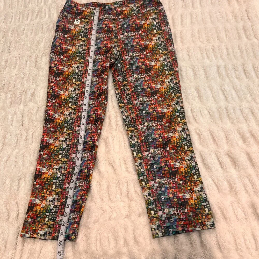 Lisette L Montreal Micro Mosaic Floral Pants Size 10